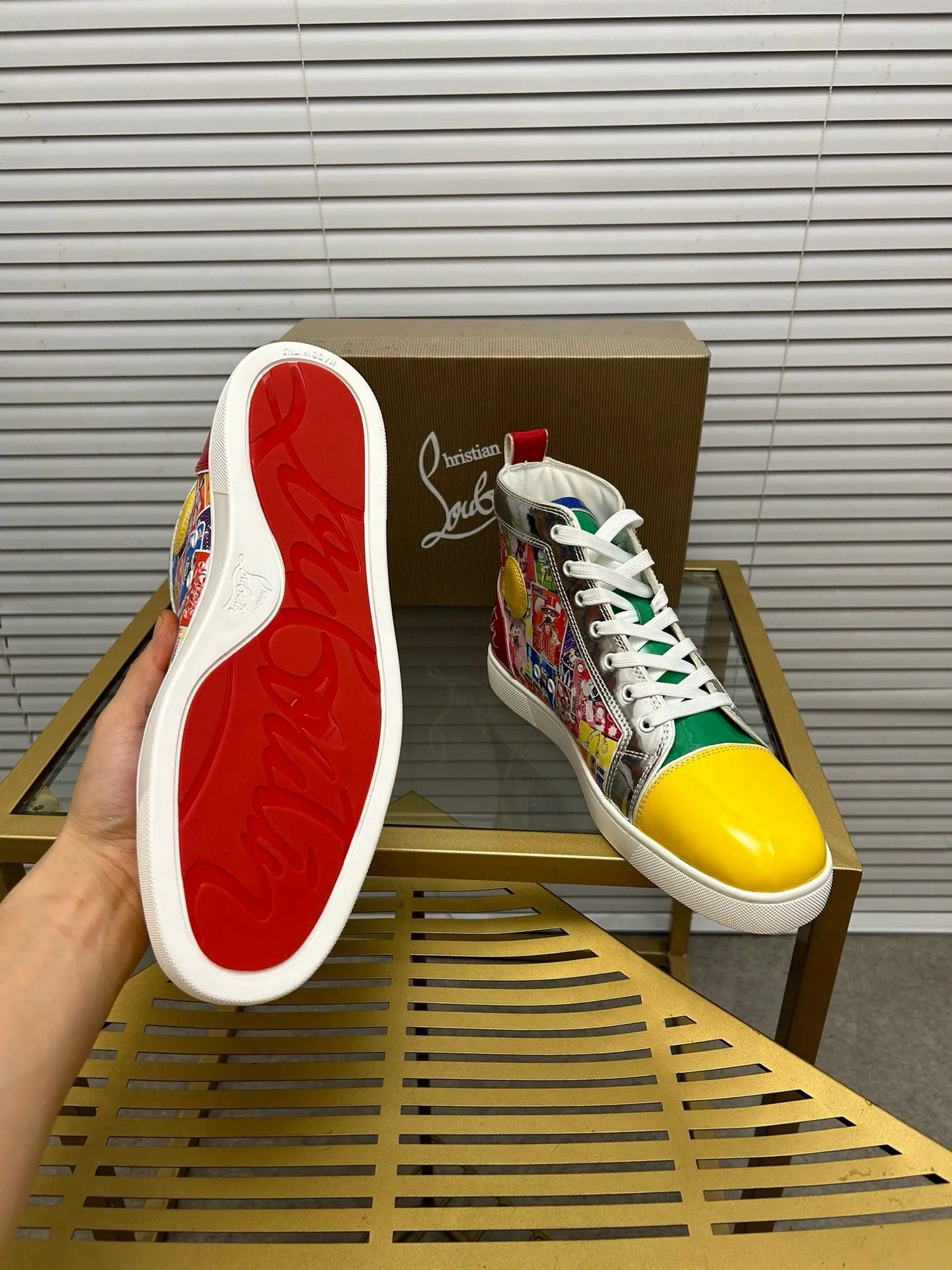 (Customized model) Ex-factory price is 540. christian louboutin (CL red sole shoes) counter series, casual sneakers for couples 📢 📢 📢 Exclusive hot style release 🎈🎈💪 Movable latex feet 👻 Finished outsole line [Proud] 😝Female 35-40# Male 38#-46, global supply😝 [Top version]: Original imported genuine leather upper, top original leather lining, original molded TPU outsole, original 1:1 detail processing, original shoe last,